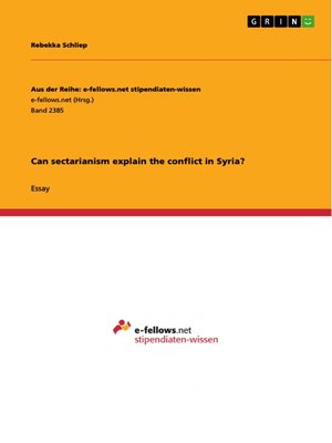 cover image of Can sectarianism explain the conflict in Syria?